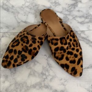 Madewell Calf-hair Leopard Remi Mules